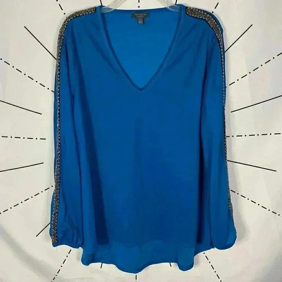 The Limited Collection Blue Beaded Long Sleeve - Picture 2 of 6